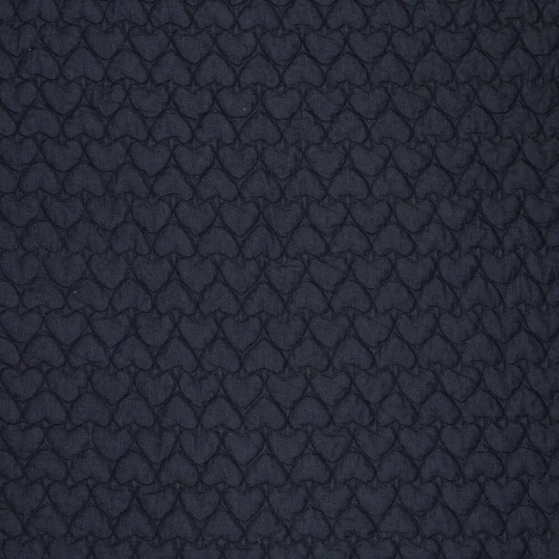 quilted 'hearts' denim jacketwear - indigo/navy