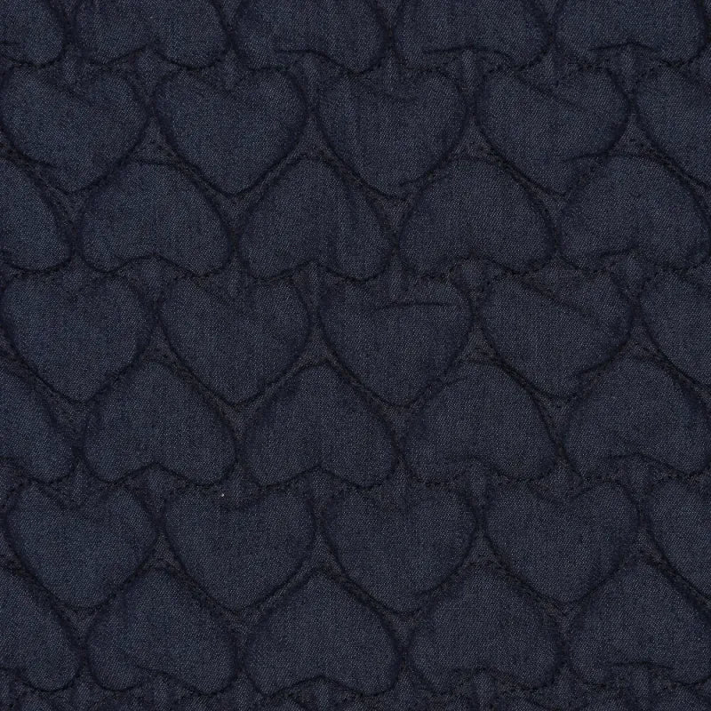 quilted 'hearts' denim jacketwear - indigo/navy