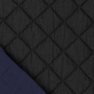 quilted 'diamond' denim jacketwear - black/blue