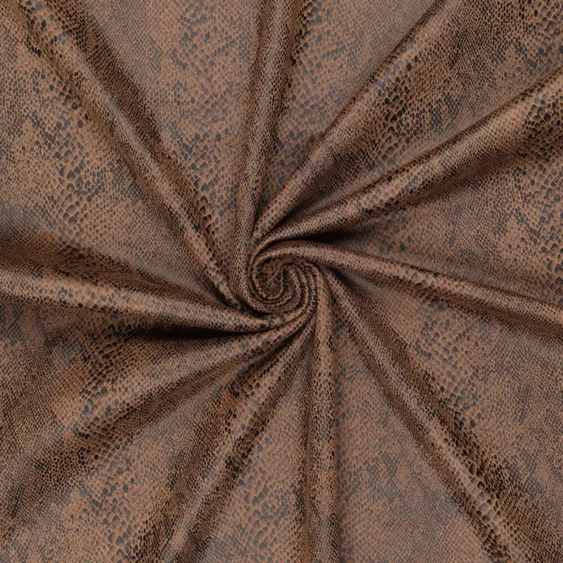 'snake skin' leather-look printed ponte doubleknit
