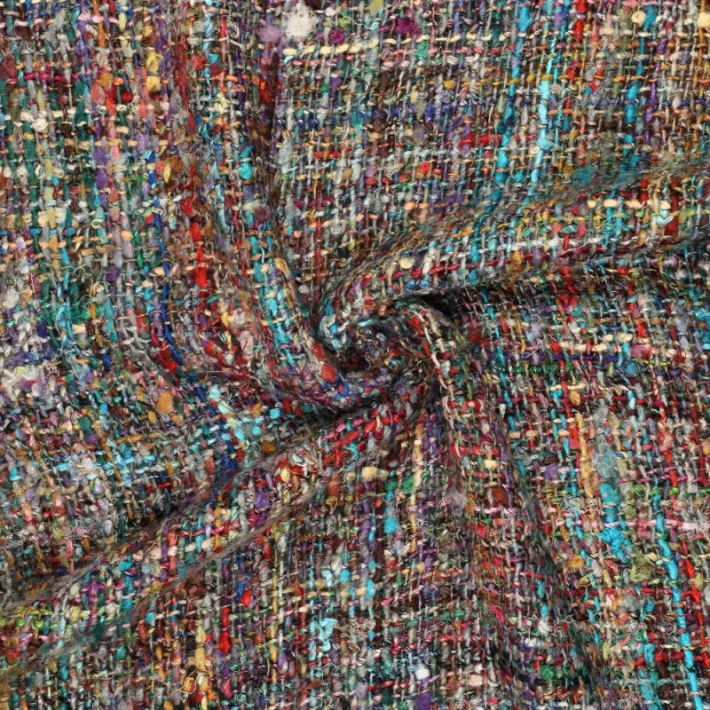 handwoven cotton/viscose multi-yarn woven