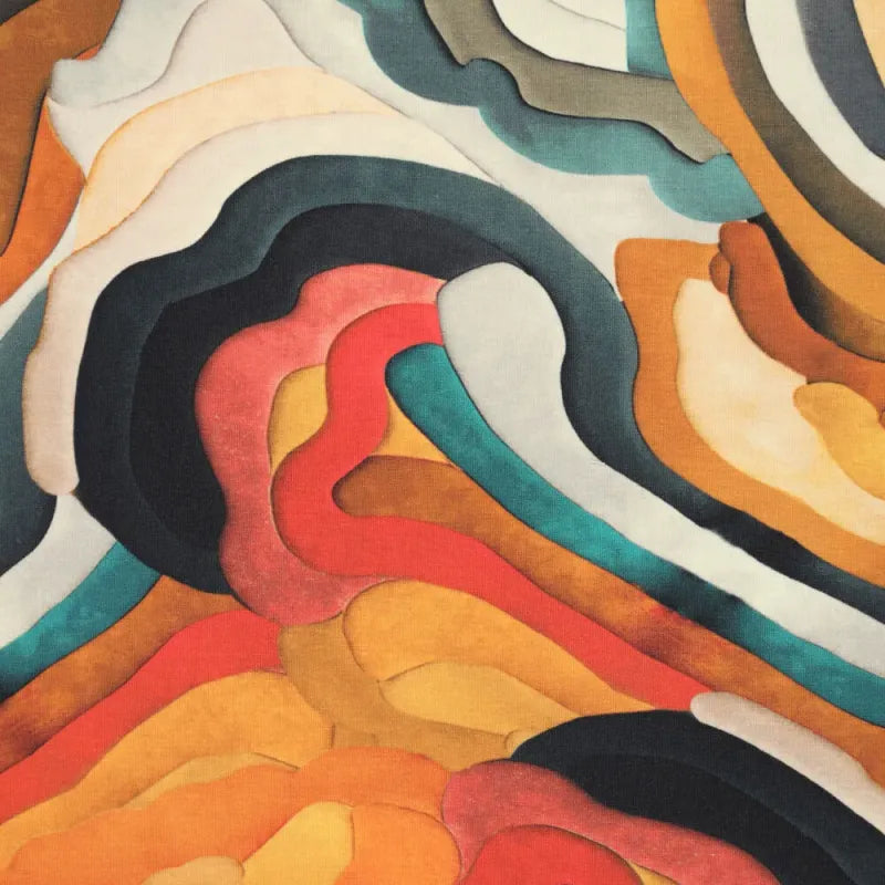 'desert roads' printed cotton knit, Oeko-Tex cert.