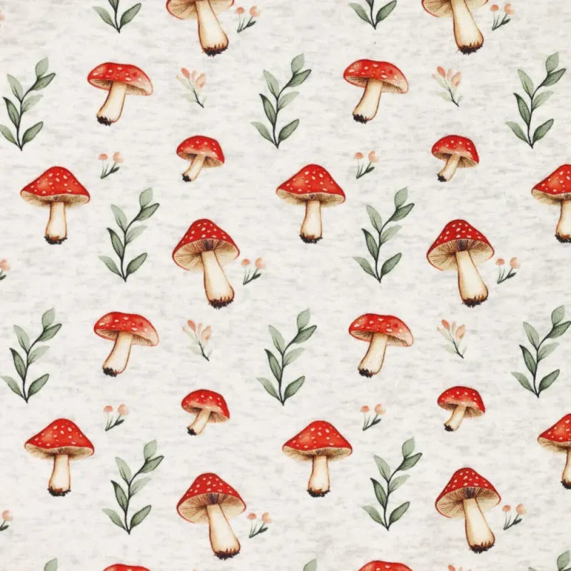 'tiny toadstools' fleece backed printed jogger