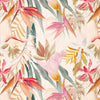 'aura' overprinted jacquard viscose woven - pink