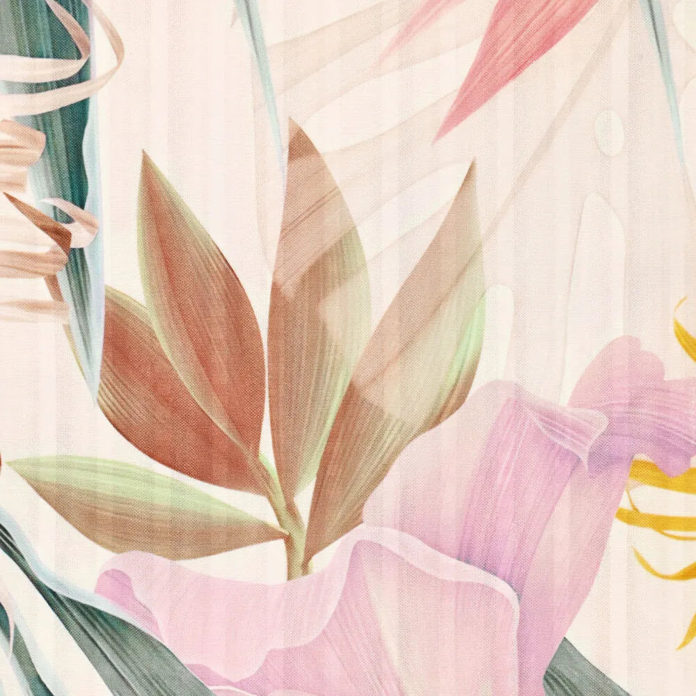 'aura' overprinted jacquard viscose woven - pink