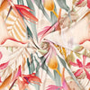 'aura' overprinted jacquard viscose woven - pink