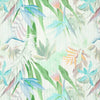 'aura' overprinted jacquard viscose woven - green