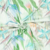 'aura' overprinted jacquard viscose woven - green