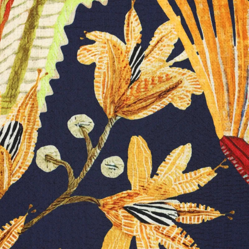 'twill toucan' drapey viscose woven - navy
