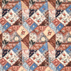 'rose patch' printed stretch cotton denim, Oeko-Tex cert