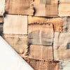 'tea washed patchwork' printed stretch cotton denim, Oeko-Tex cert