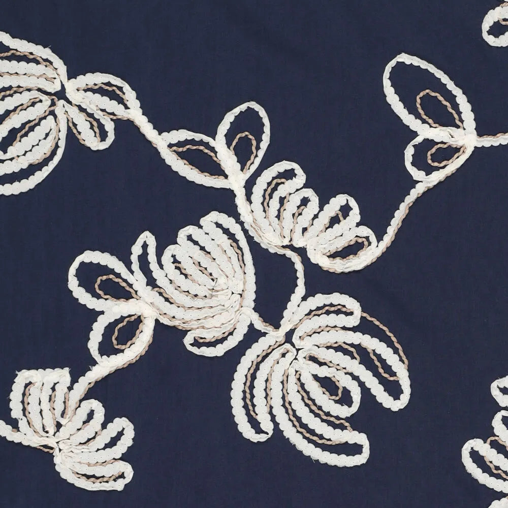 'loom en light' embroidered cotton voile, Oeko-Tex cert.