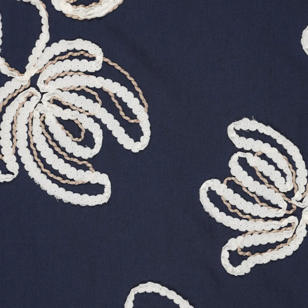 'loom en light' embroidered cotton voile, Oeko-Tex cert.