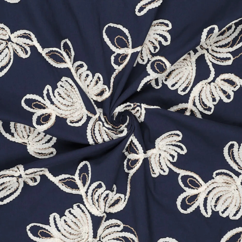 'loom en light' embroidered cotton voile, Oeko-Tex cert.