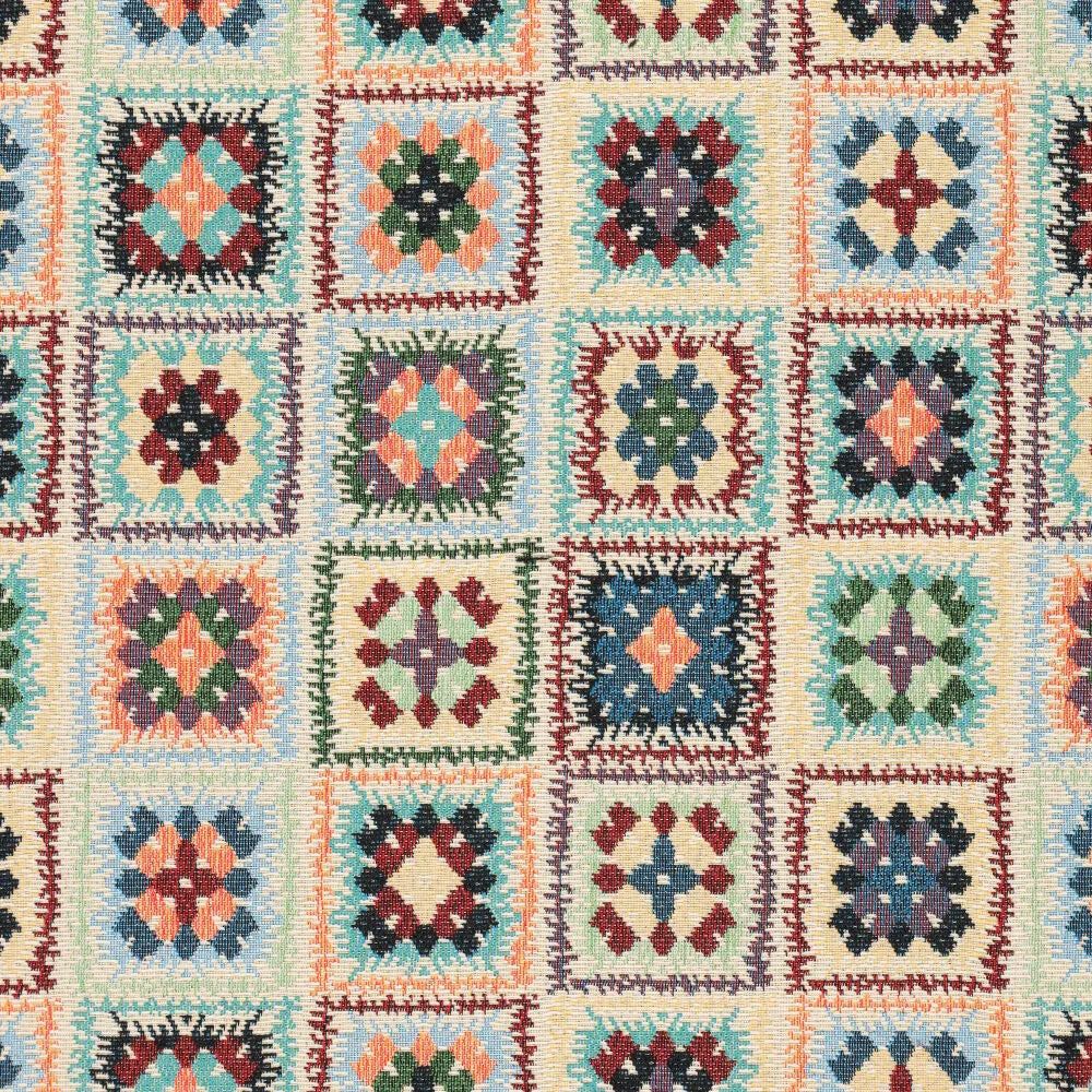 'heirloom patch' woven jacquard tapestry
