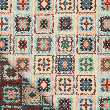 'heirloom patch' woven jacquard tapestry