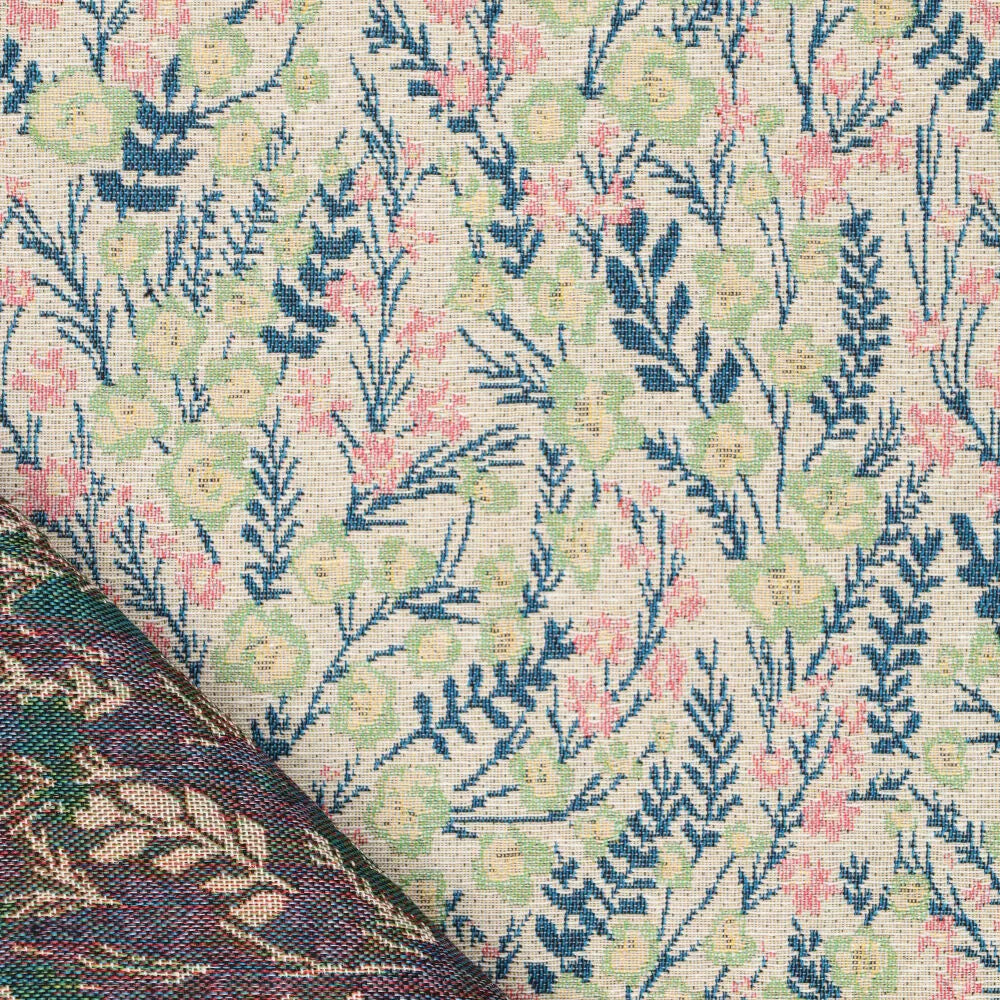 'flora and vine' woven jacquard tapestry