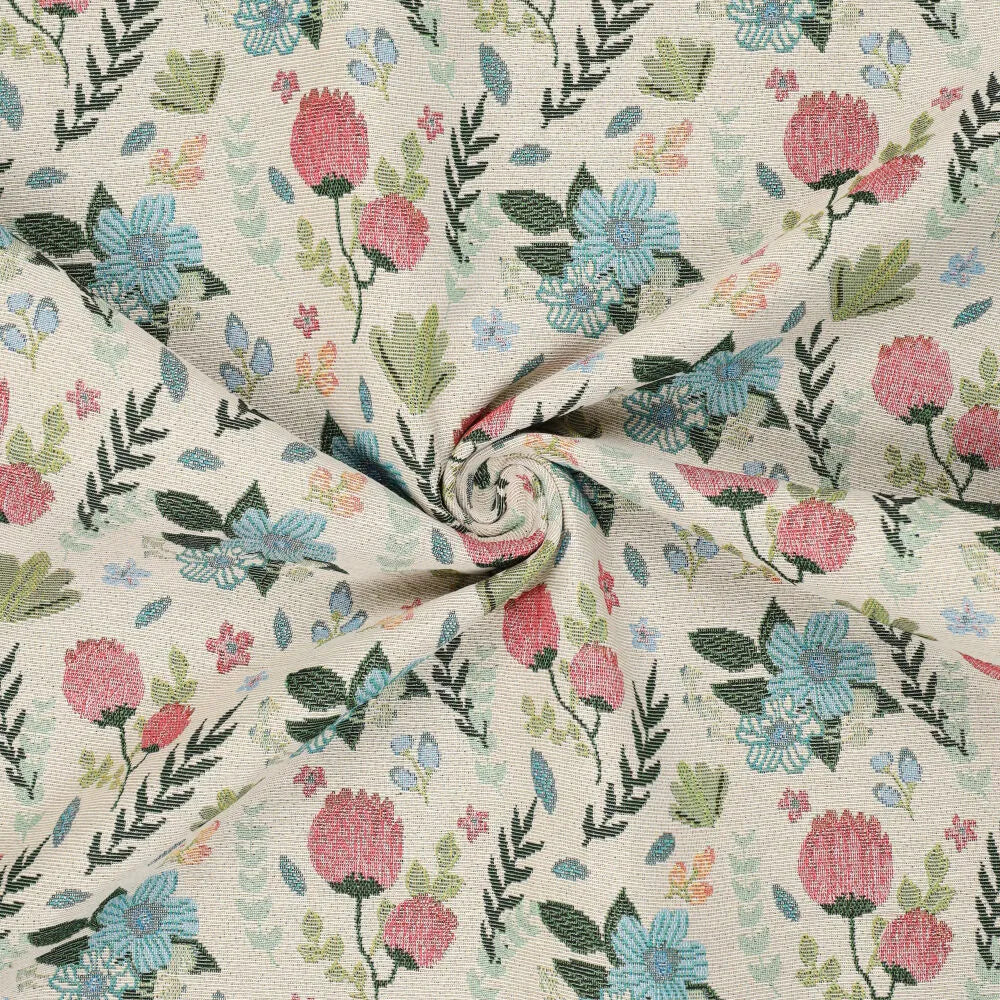 'vintage floral' woven jacquard tapestry