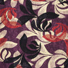 'pressed leaves' drapey viscose stretch twill - plum