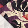 'pressed leaves' drapey viscose stretch twill - plum