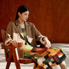 'brushstrokes' stretch drapey viscose woven