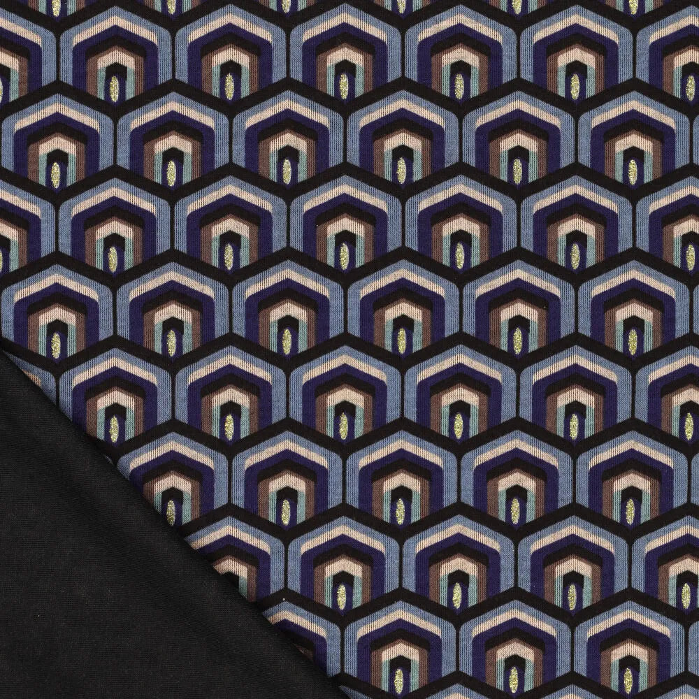 'half diamond' drapey viscose blend doubleknit, Oeko-Tex cert.