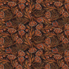'block print floral' drapey viscose blend doubleknit, Oeko-Tex cert. - spice