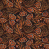 'block print floral' drapey viscose blend doubleknit, Oeko-Tex cert. - spice