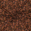 'block print floral' drapey viscose blend doubleknit, Oeko-Tex cert. - spice