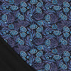 'block print floral' drapey viscose blend doubleknit, Oeko-Tex cert. - blue