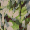 'reflection of leaves' printed viscose woven - green/brown
