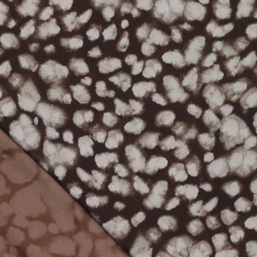 'roya' printed viscose woven - espresso leopard