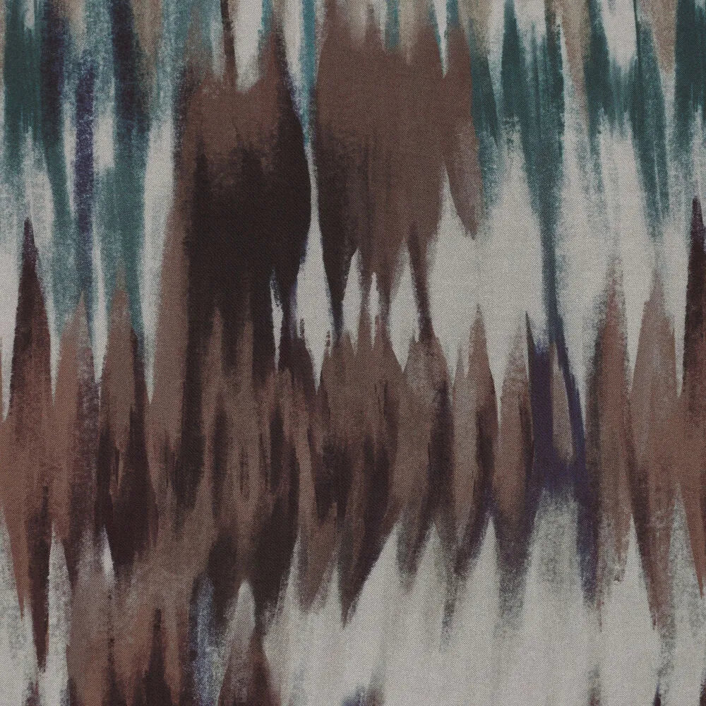 'mirage' printed viscose woven, Oeko-Tex cert. - dusty teal