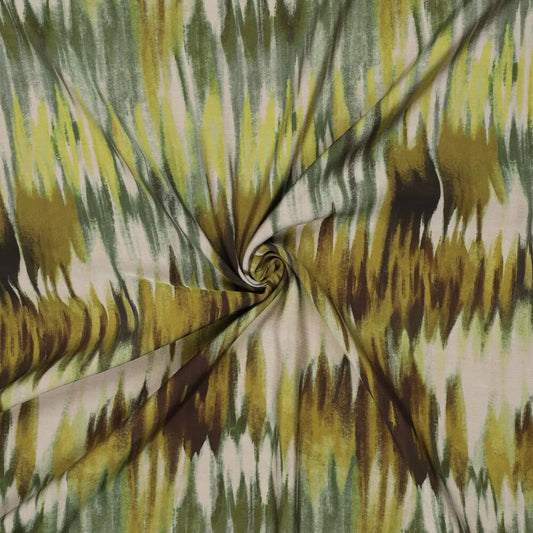 'mirage' printed viscose woven, Oeko-Tex cert. - green