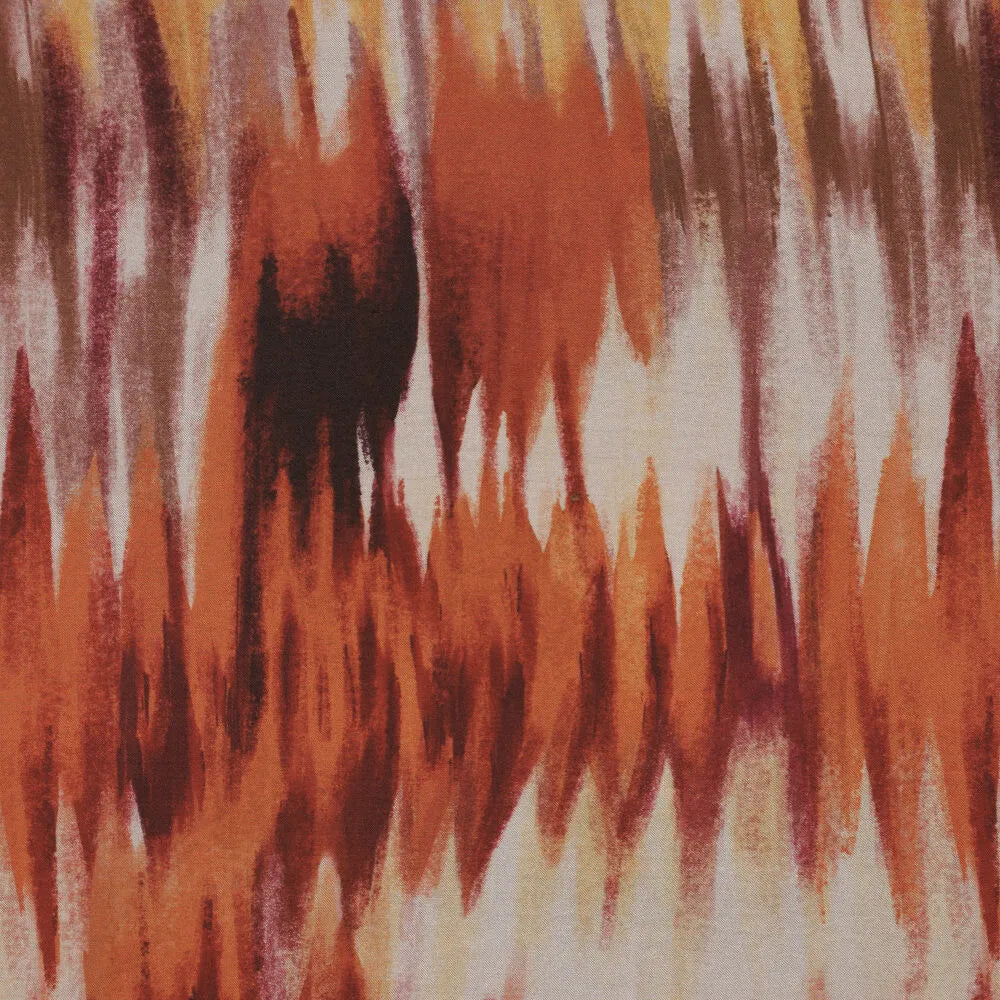 'mirage' printed viscose woven, Oeko-Tex cert. - pumpkin spice