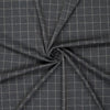 'windowpane/stripe' reversible viscose blend ponte - graphite/taupe