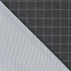 'windowpane/stripe' reversible viscose blend ponte - graphite/blue
