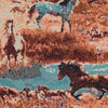 'wild horses' woven jacquard tapestry, oeko-tex cert.