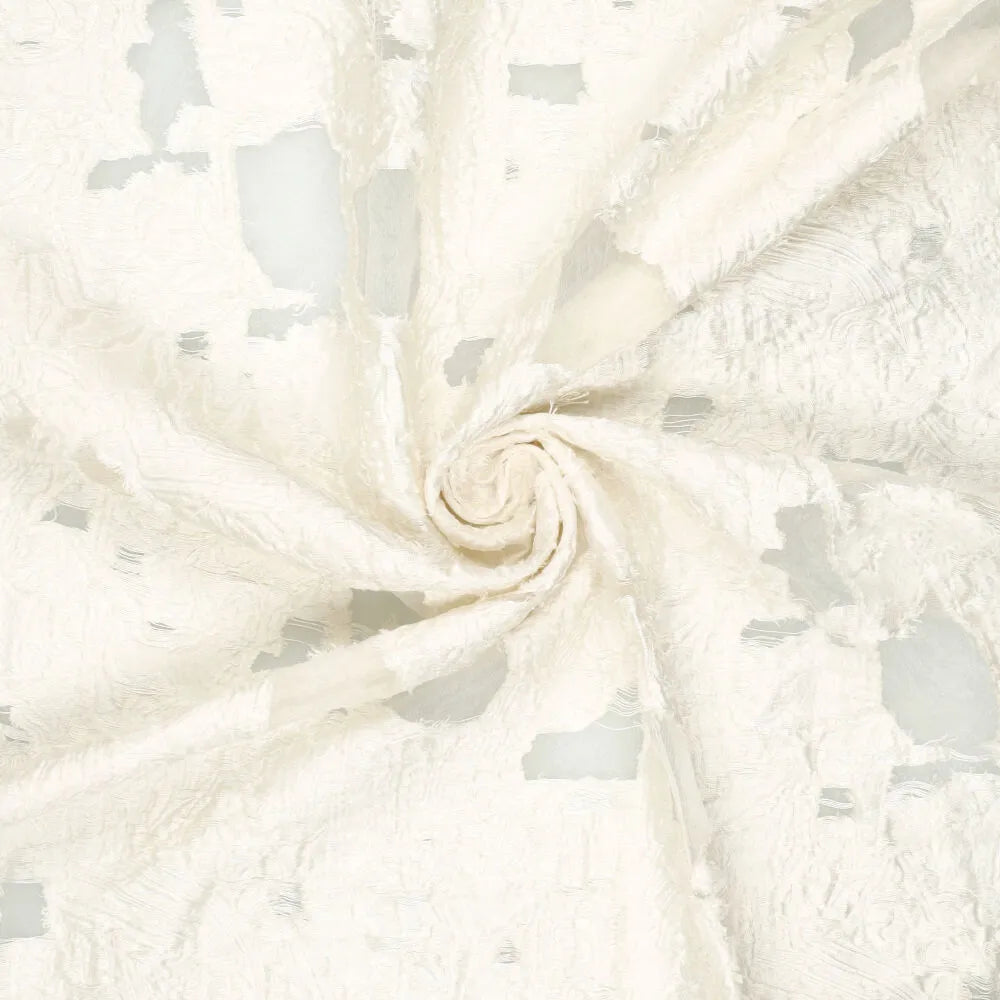exquisite clipped weave jacquard woven - cream