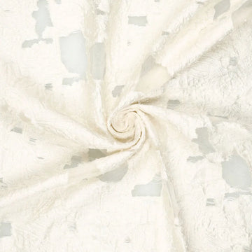 exquisite clipped weave jacquard woven - cream