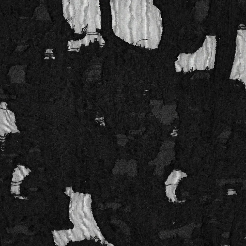 exquisite clipped weave jacquard woven - black