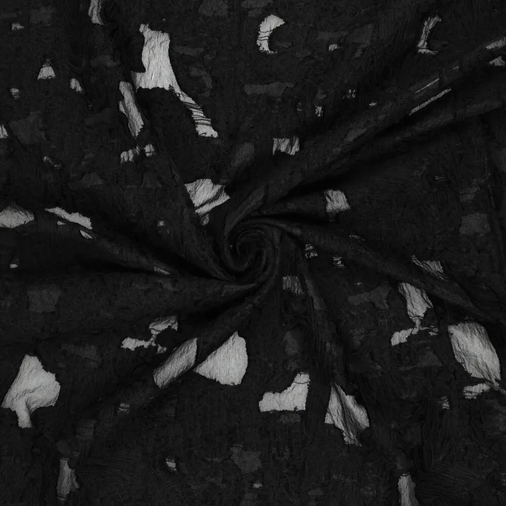 exquisite clipped weave jacquard woven - black