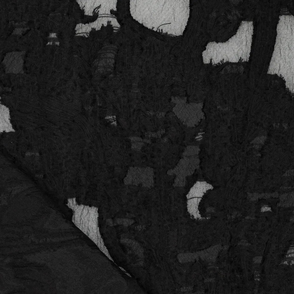 exquisite clipped weave jacquard woven - black