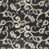 'Stevie' embroidered faux leather - black/natural