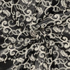 'Stevie' embroidered faux leather - black/natural