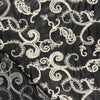 'Stevie' embroidered faux leather - black/natural