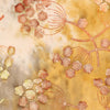 'forest florals' embroidered cotton pin wale corduroy - goldenrod