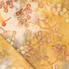 'forest florals' embroidered cotton pin wale corduroy - goldenrod