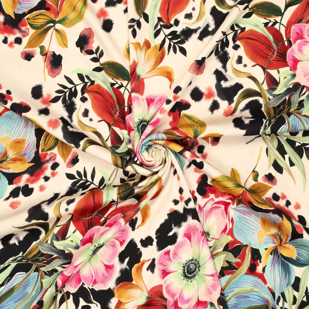 viscose satin, stretch dressweight woven 'paradise'
