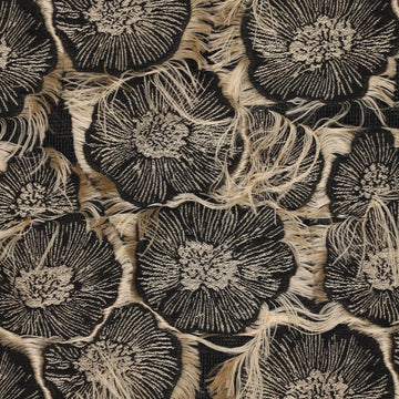dressweight jacquard, textured novelty woven 'fringe flower'